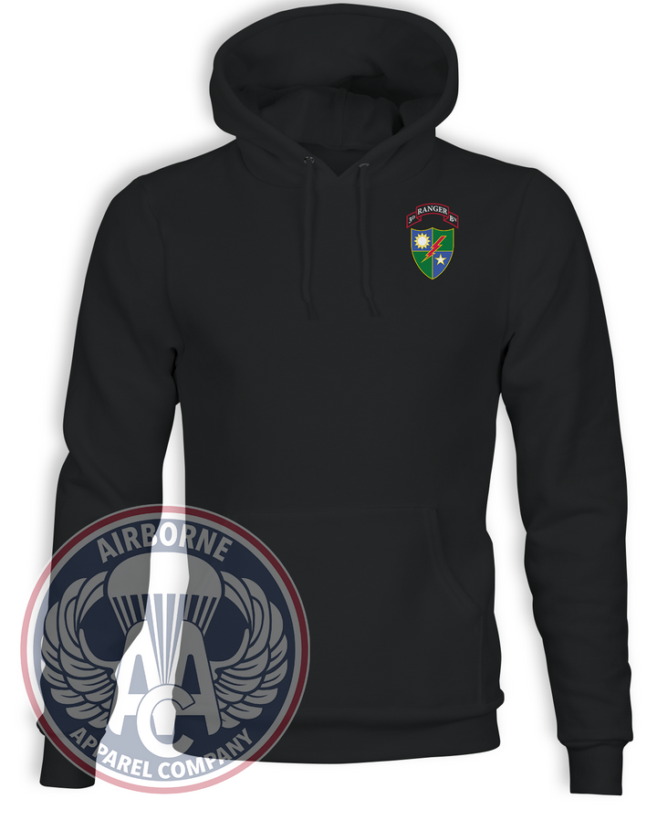 75th Ranger Regiment 3rd Battalion, scroll and crest, Black Champion hoodie
