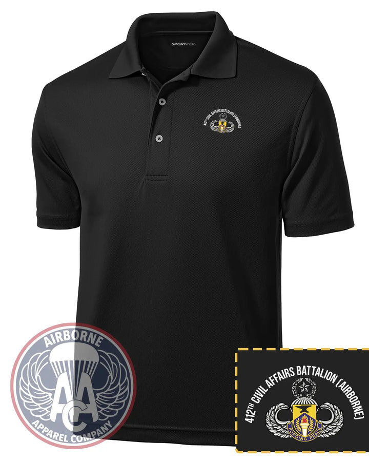412th Civil Affairs Battalion Dri-Mesh Polo