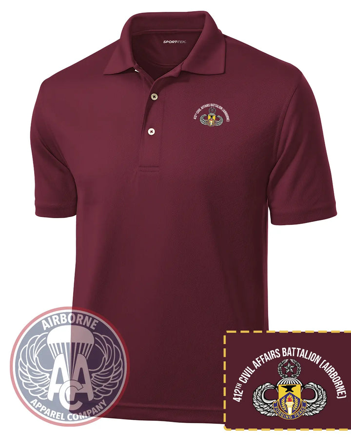 412th Civil Affairs Battalion Dri-Mesh Polo