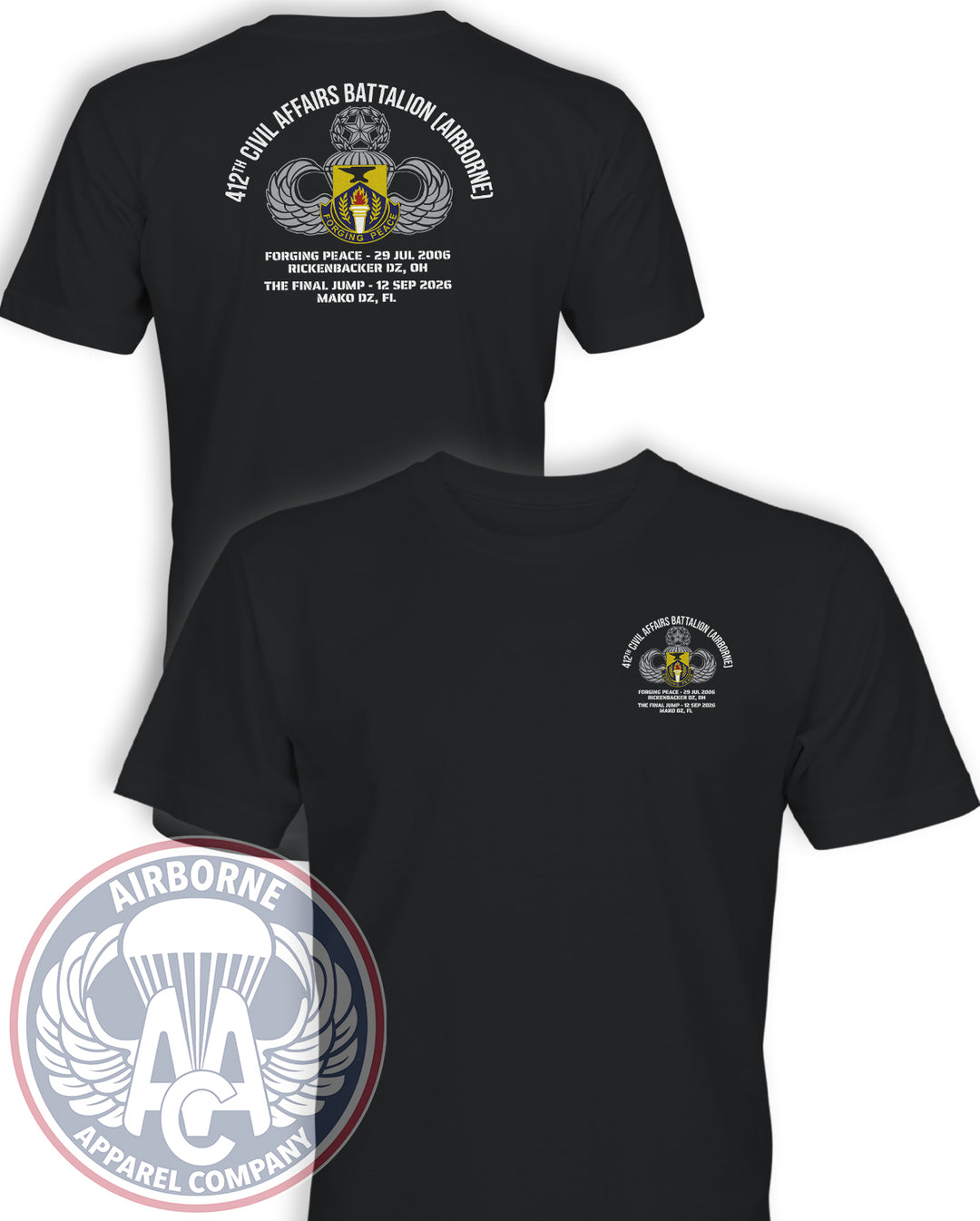412th Civil Affairs BN Final Jump T-Shirt