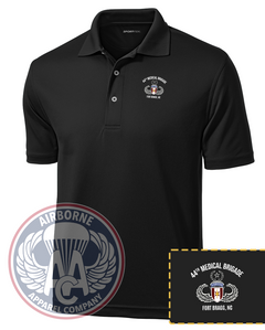 44th Medical Brigade Performance Polo in Black