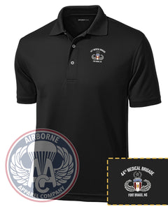 44th Medical Brigade Performance Polo in Black