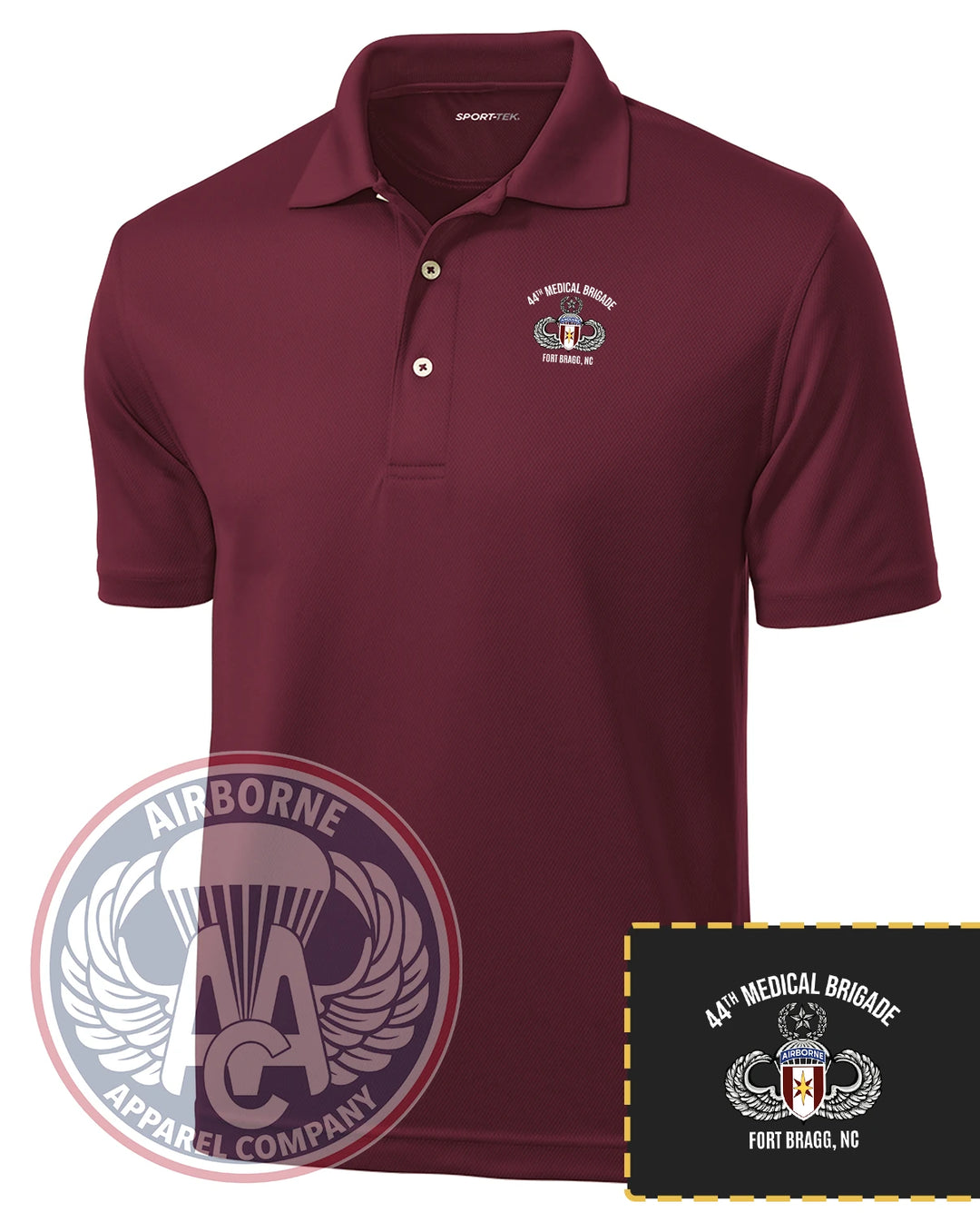 44th Medical Brigade Performance Polo in Maroon
