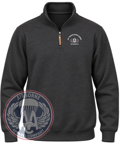 501st PIR, Fort Richardson Quarter-Zip Pullover in Black Heather