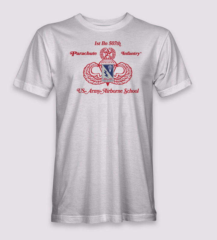 1/507th Parachute Infantry Regiment Vintage Style Jump School T-Shirt