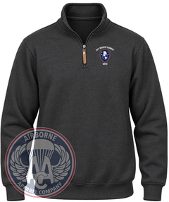 551st Infantry Regiment GOYA! Quarter-Zip Pullover in Black Heather