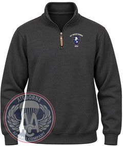551st Infantry Regiment GOYA! Quarter-Zip Pullover in Black Heather