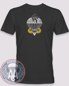 555th Airborne Triple Nickles Vintage Style T-Shirt