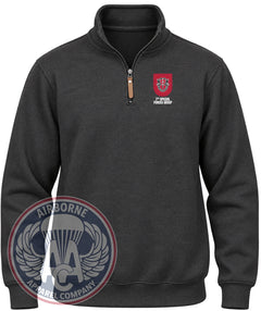 7th Special Forces Group Flash Quarter-Zip Pullover in Black Heather