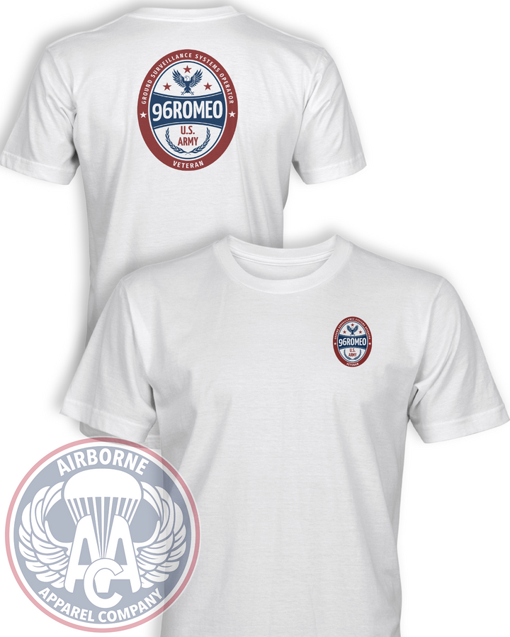 96R GSS/GSR Veteran T-Shirt in White, front and back