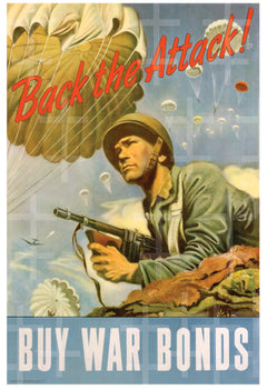 "Back the Attack" War Bond 13" x 19" Poster Reproduction