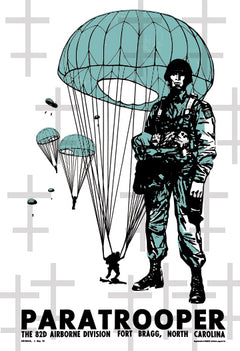 Classic 82nd ABN Paratrooper 13" x 19" Poster Reproduction