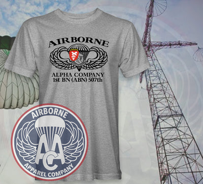 507th Parachute Infantry Regiment Alpha Company Jump School T-Shirt