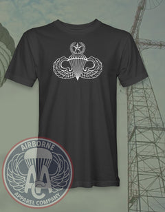 Jumpmaster Wings Black Tee