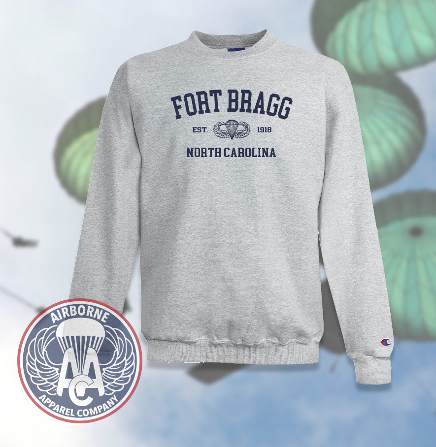 Fort Bragg NC Varsity-Style Champion® Sweatshirt