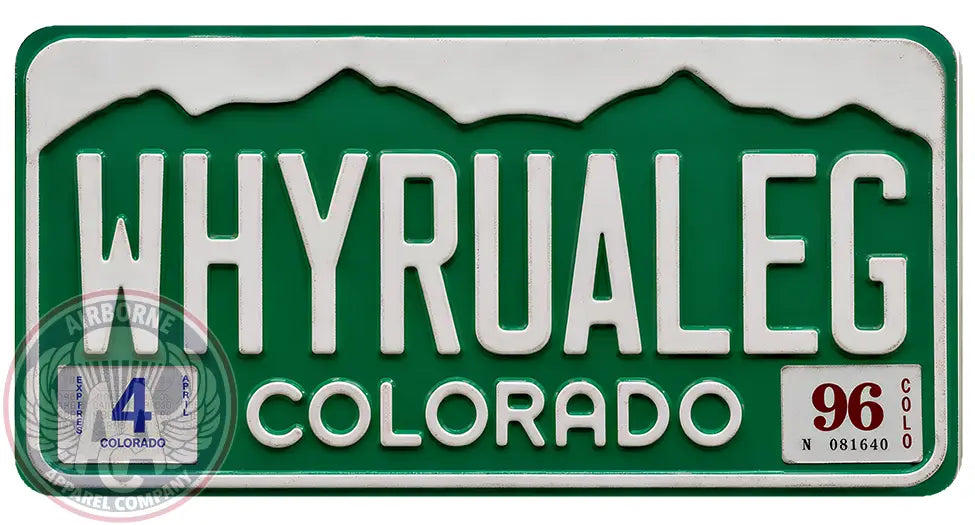 WHYRUALEG 12" x 6" License Plate