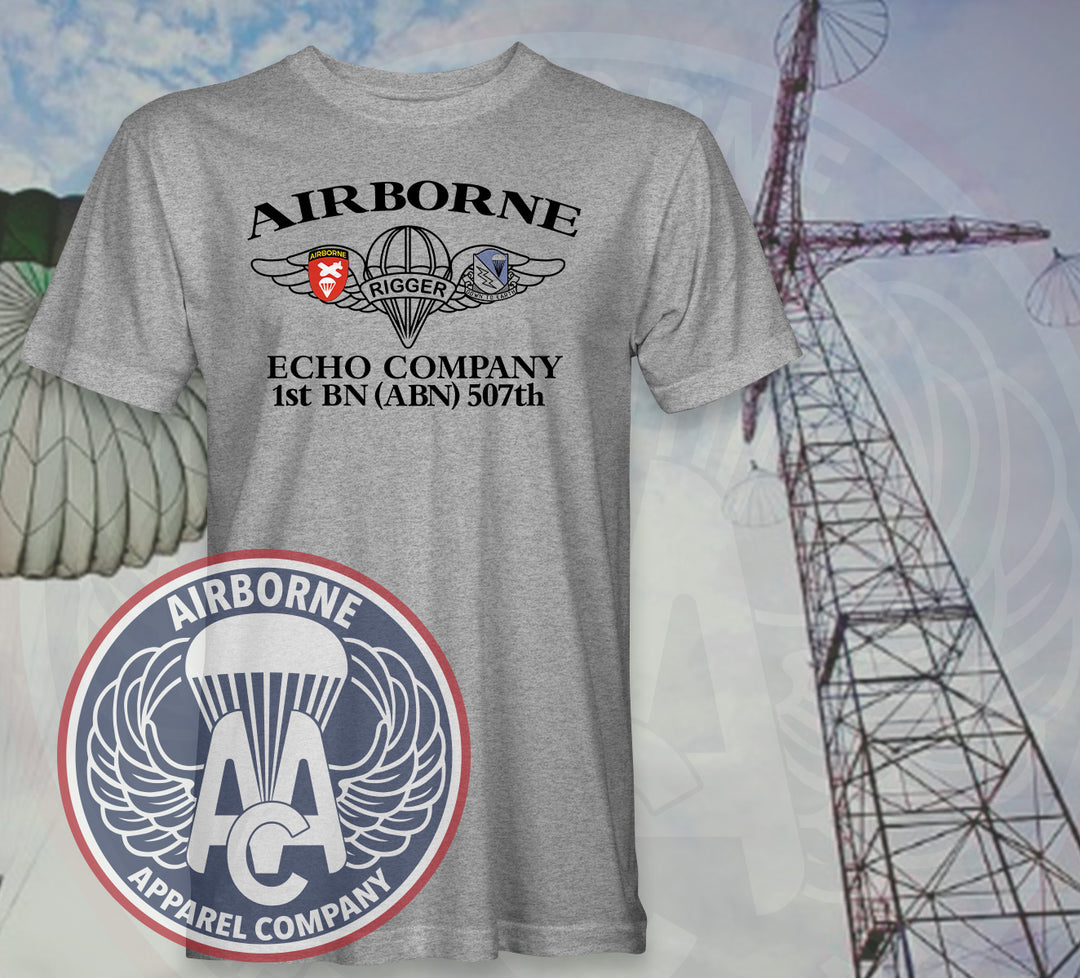 1/507th Parachute Infantry Regiment Aco - Eco Jump School T-Shirt