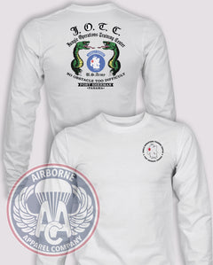 Fort Sherman • Jungle Operations Training Center Long-Sleeve T-Shirt, White, front and back views