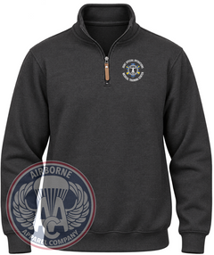 Joint Special Operations Medical Training Center Quarter-Zip Pullover in Black Heather