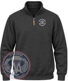 Joint Special Operations Medical Training Center Quarter-Zip Pullover in Black Heather