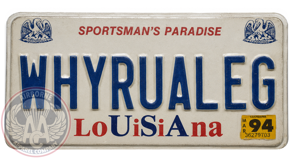 WHYRUALEG 12" x 6" License Plate