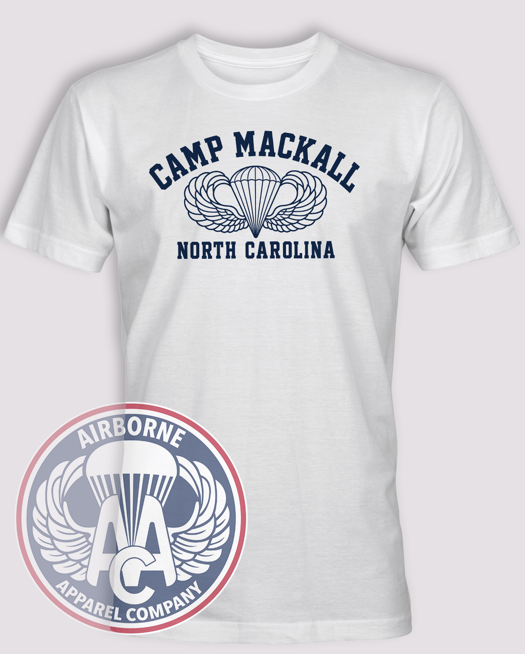 WWII Camp Mackall Reproduction T-shirt in White