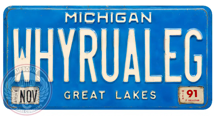 WHYRUALEG 12" x 6" License Plate