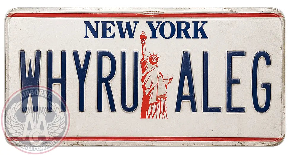 WHYRUALEG 12" x 6" License Plate