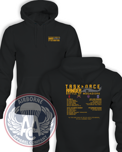 Battle of Mogadishu Fallen Champion hoodie, black, front and back