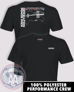 Operation Power Pack Performance T-Shirt in Black, front and back