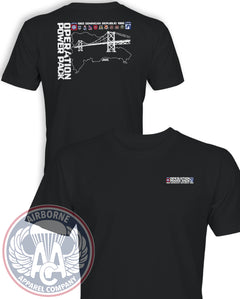 Operation Power Pack T-Shirt in Black, front and back