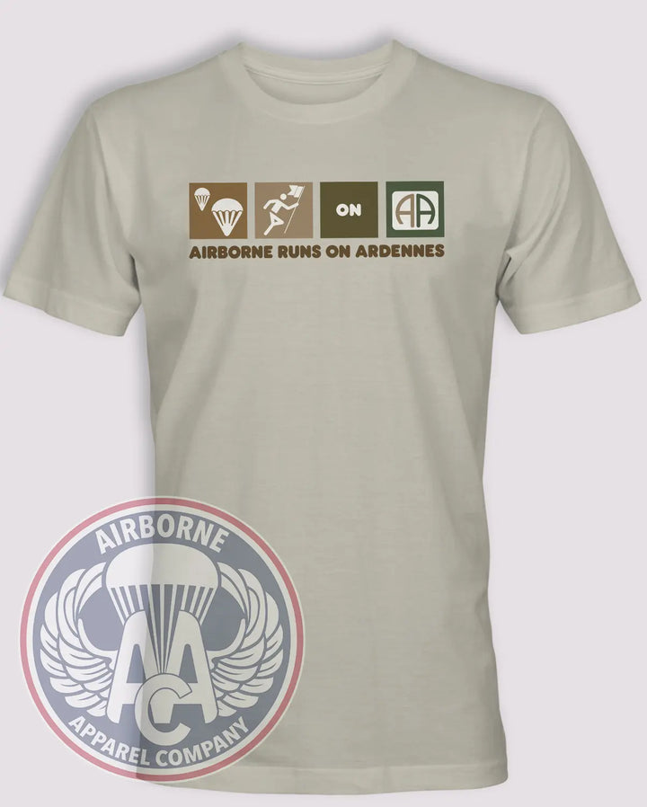 Airborne Runs on Ardennes T-shirt in Sand