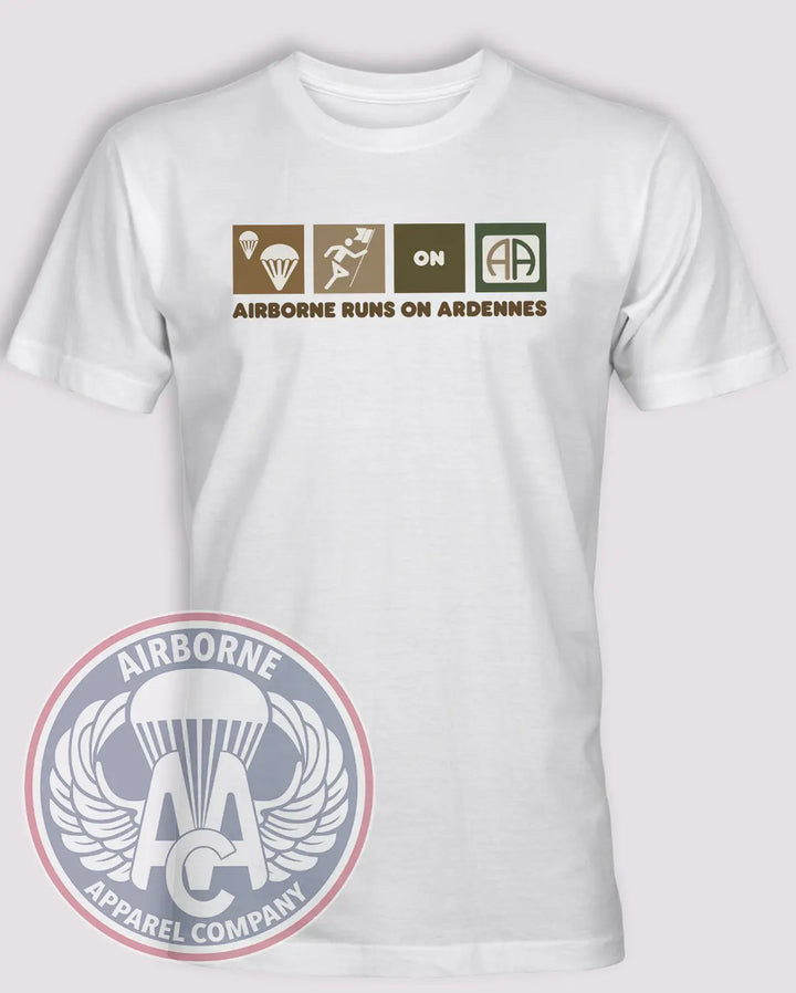 Airborne Runs on Ardennes T-shirt in White
