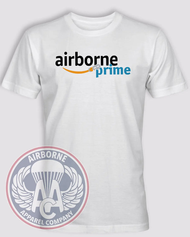 Airborne Prime T-shirt — T11 design in White