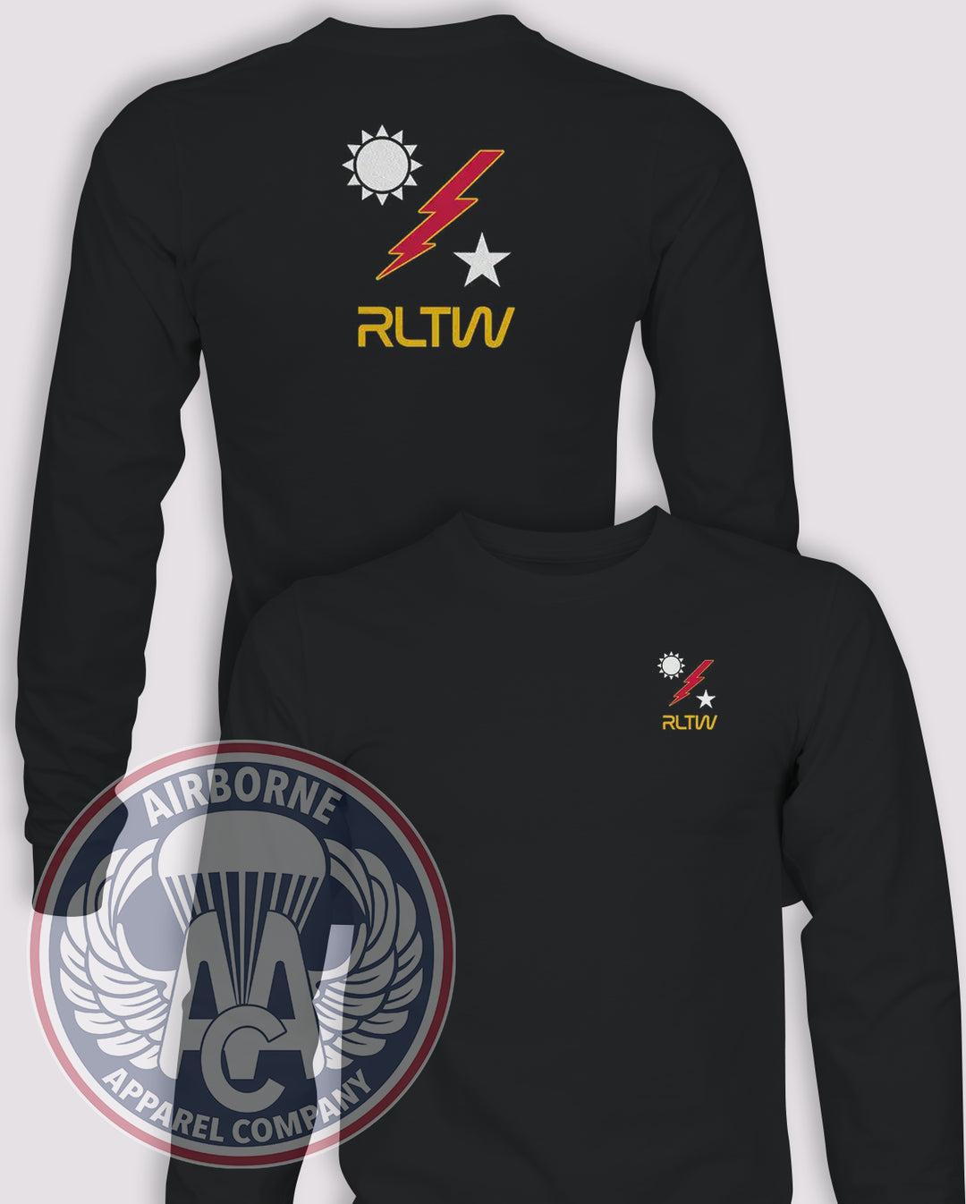 Marauders RLTW Long-Sleeve T-Shirt, Black, front and back views