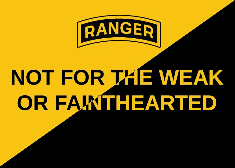 Not For the Weak or Fainthearted Ranger 12x18 Sign
