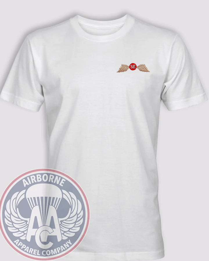 Jedburgh Wings SF Heritage T-Shirt, Vintage Stitched Look in White