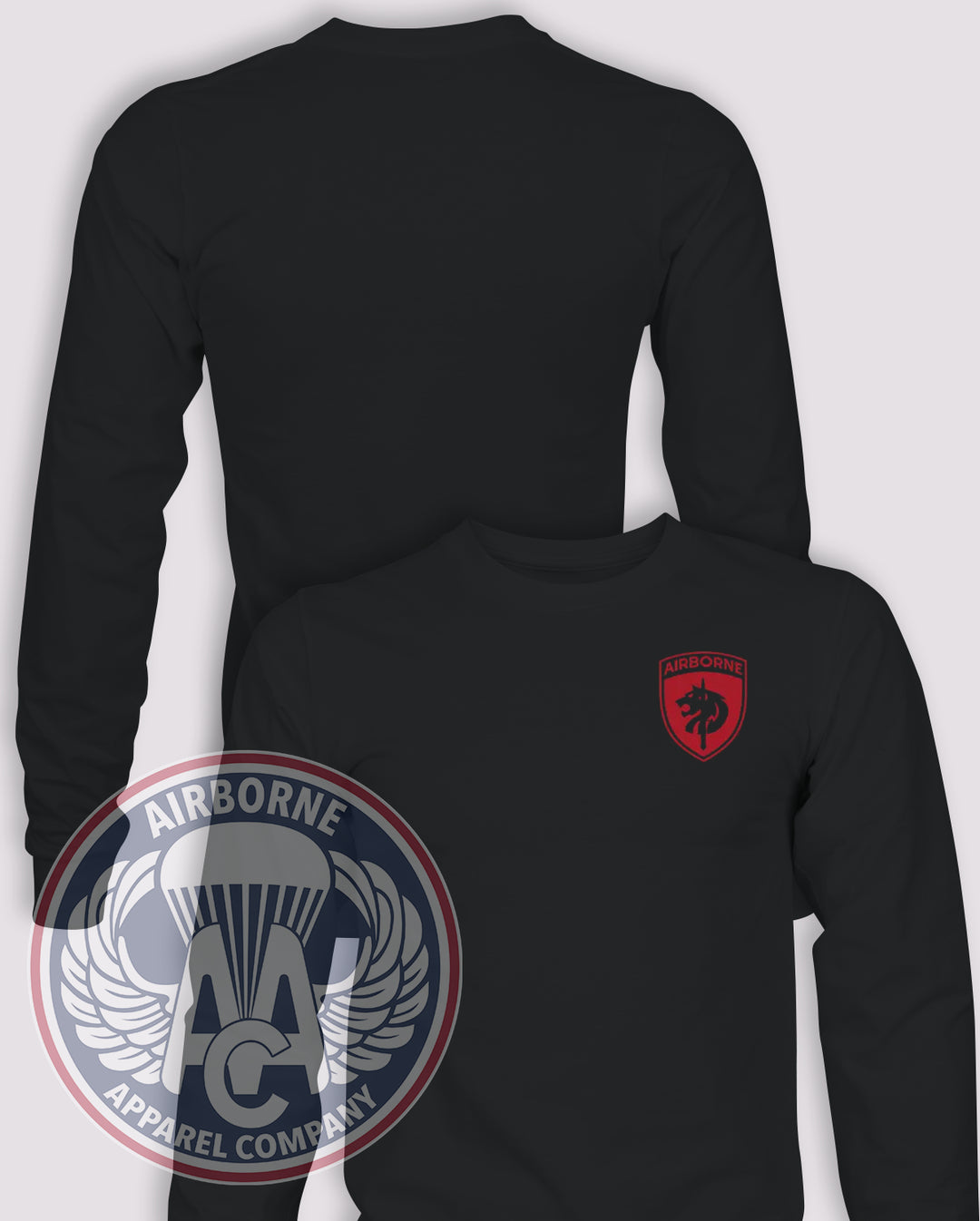 SOC-Africa Patch Long Sleeve T-shirt — Black — front print, blank back and sleeves
