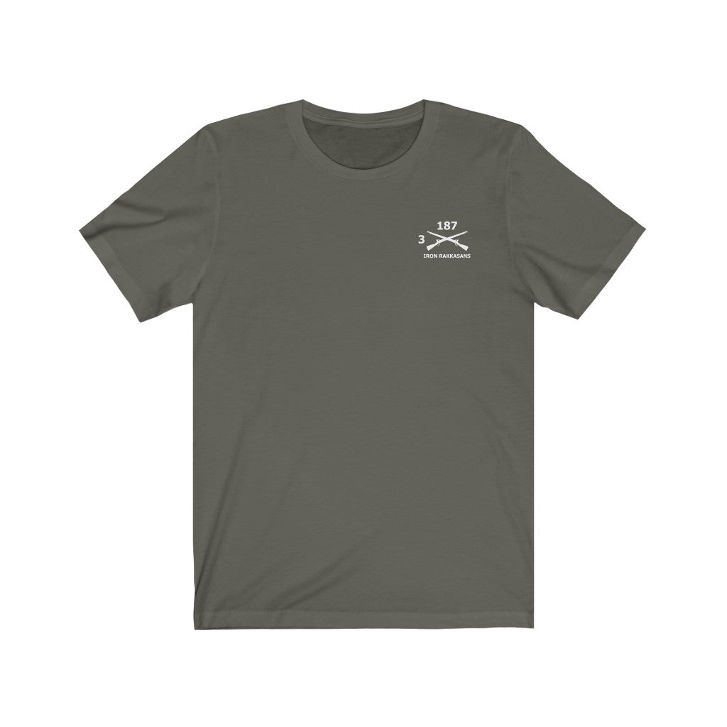 3rd Battalion 187th Infantry Regiment Crossed Rifles T-shirt